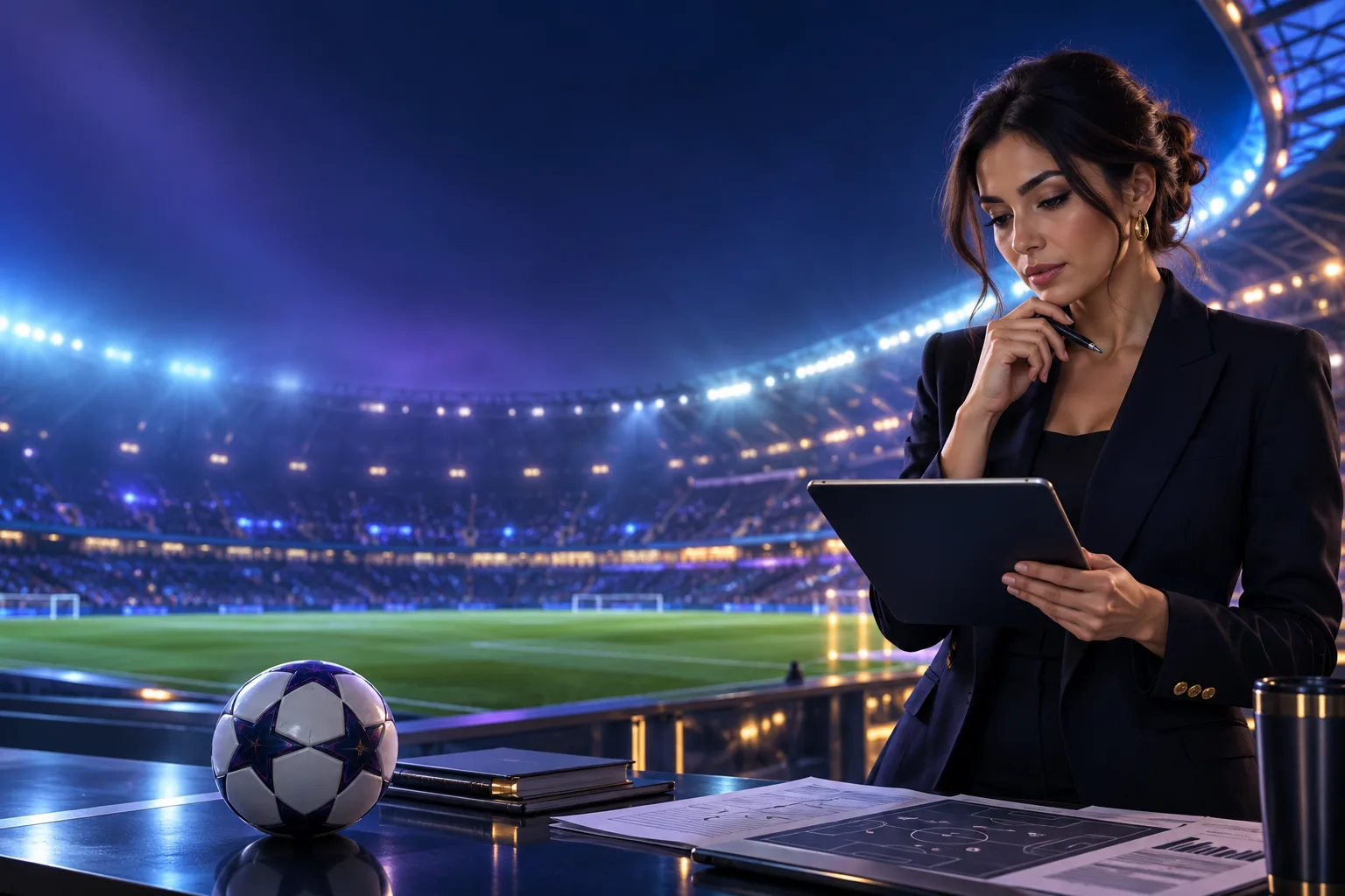 Futbol verilerini inceleyen araştırmacı