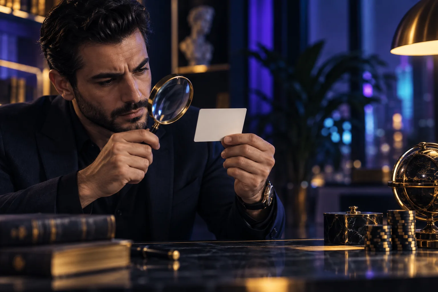 Promosyon bilgilerini dikkatle inceleyen kadın